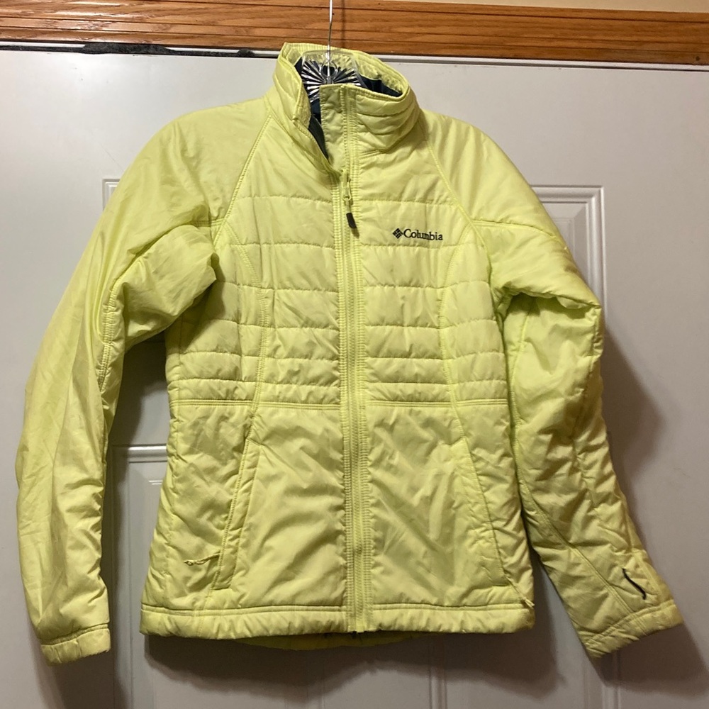 Columbia Neon Yellow Quilted  Jacket‎ XS